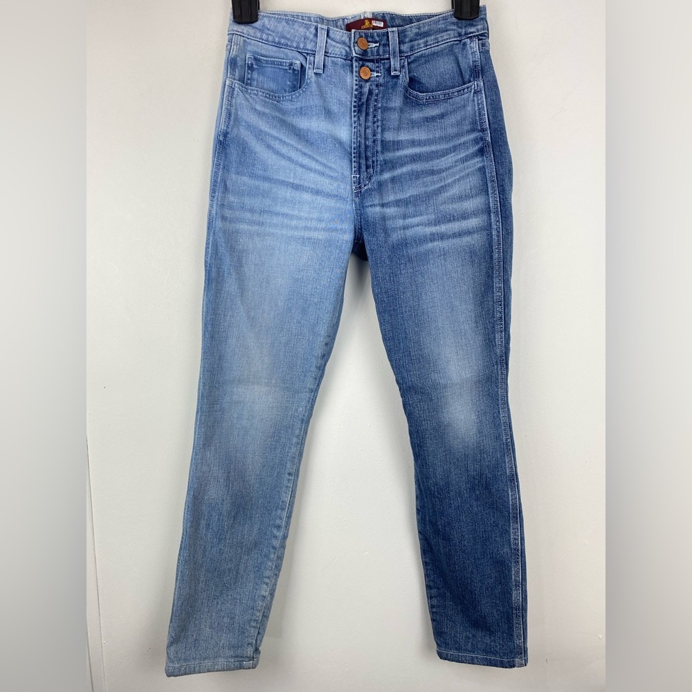 Jordache size 29 Women’s Blue Two-Tone Denim Vintage Crop Jeans